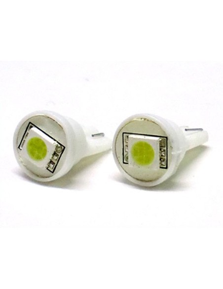 24V Lampada Led T10 W5W 1 Smd Bianco Luci Posizione Camion