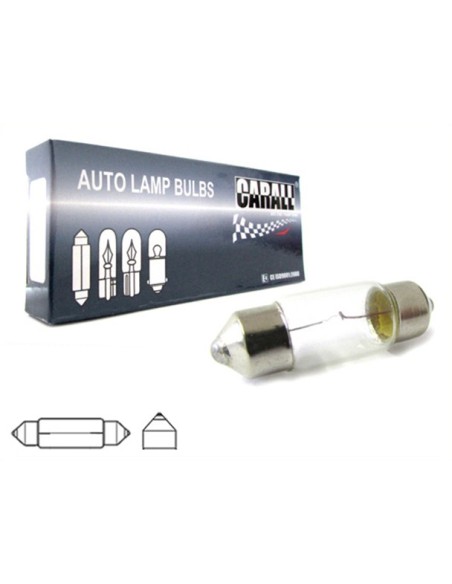 10 Pezzi Lampada Alogena Siluro T11 31mm 12V 5W 11X31 SV8,5-8