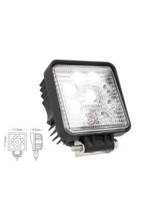 Faro di Profondita Led Quadrato 12V 24V 27W
