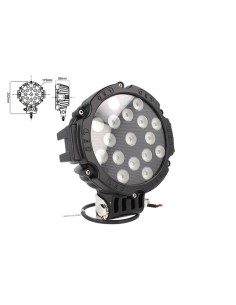 Faro Led Supplementare Profondita 12V 24V 51W Rotondo Super Luminoso Luce Beam
