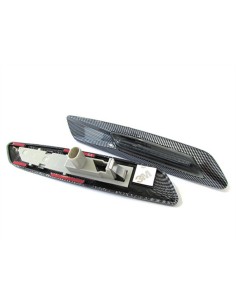 Kit Freccia Laterale a Led Side Marker 3D Carbonio Lente Fume BMW E81 E82 E87 E88 E90 E91 E92 E93 E60 E61 F10
