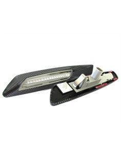 Kit Freccia Laterale a Led Side Marker 3D Carbonio Lente Trasparente BMW E81 E82 E87 E88 E90 E91 E92 E93 E60 E61 F10