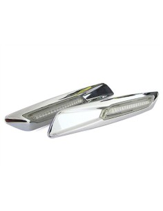Kit Freccia Laterale a Led Side Marker Argento Cromato Lente Trasparente BMW E81 E82 E87 E88 E90 E91 E92 E93 E60 E61 F10
