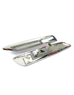 Kit Freccia Laterale a Led Side Marker Argento Cromato Lente Trasparente BMW E81 E82 E87 E88 E90 E91 E92 E93 E60 E61 F10 2