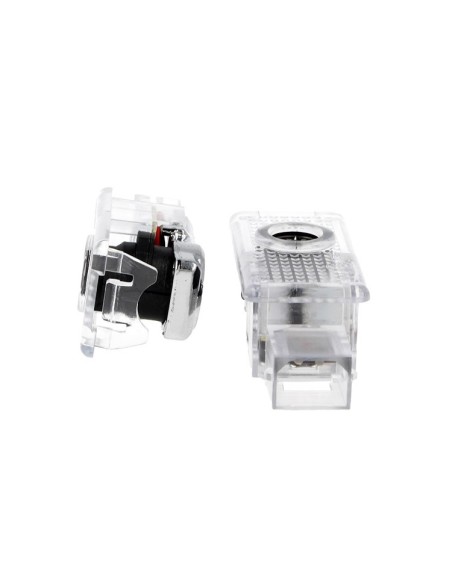 Kit Luci Led Logo Proiettori Auto Portiere Skoda Superb Dopo 2003 Senza Modifica Plug &amp Play