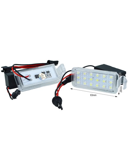 Kit Luci Targa Led Ford Falcon Fiat 500X Bianco Resistenza Inclusa No Errore Canbus