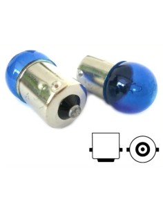 Lampada Alogena G18 BA15S R5W 12V 5W Luci Posizione Colore Azzurro