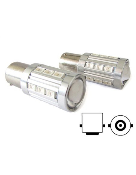 Lampada Led BA15S 1156 P21W 21 Smd 5730 Arancione Luci Frecce Auto 12V 24V Piedi Dritti Lente Ingrandimento