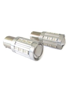 Lampada Led BA15S 1156 P21W 21 Smd 5730 Arancione Luci Frecce Auto 12V 24V Piedi Dritti Lente Ingrandimento 2