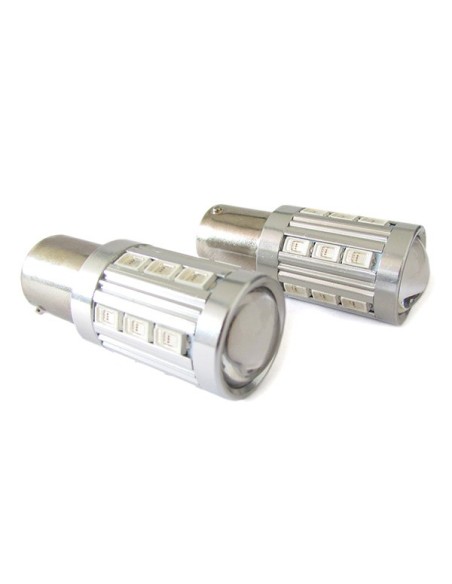 Lampada Led BA15S 1156 P21W 21 Smd 5730 Arancione Luci Frecce Auto 12V 24V Piedi Dritti Lente Ingrandimento