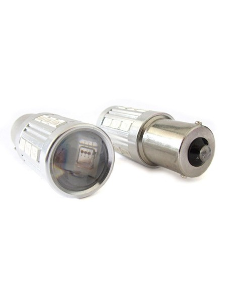 Lampada Led BA15S 1156 P21W 21 Smd 5730 Arancione Luci Frecce Auto 12V 24V Piedi Dritti Lente Ingrandimento