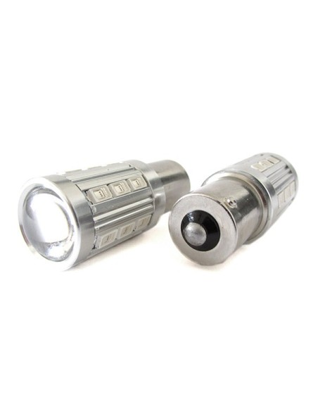 Lampada Led BA15S 1156 P21W 21 Smd 5730 Rosso Luci Posizione Posteriore Auto 12V 24V Piedi Dritti Lente Ingrandimento