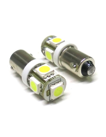 Lampada Led BA9s T4W 5 Smd Piedi Dritti Simmetrico Luci Lettura Abitacolo 12V