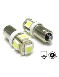 Lampada Led BAX9S H6W 5 Smd Piedi Storti Luci Posizione 12V