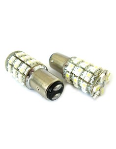 Lampada Led BAY15D 1157 P21/5W 60 Smd Bi Color Bianco Arancione Luce Freccia 2