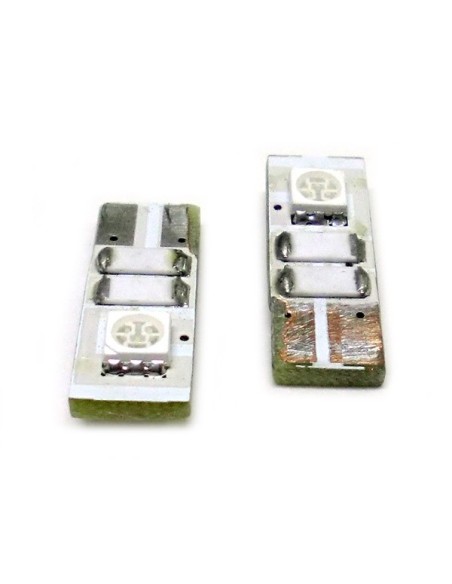 Lampada Led Canbus T10 W5W 2 Smd Blue No Errore Check Luci 12V Con Resistenza