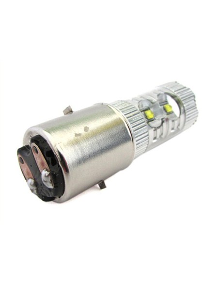 Lampada Led H6 B35 BA20D Biluce 50W 12V 10 Smd Cree 5W Per Moto Scooter Molto Luminoso