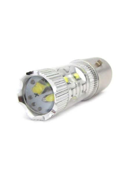 Lampada Led H6 B35 BA20D Biluce 50W 12V 10 Smd Cree 5W Per Moto Scooter Molto Luminoso
