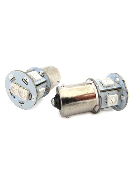 Lampada Led RY5W RY10W BAU15S 12V Arancione Giallo Per Luci Frecce Moto Scooter Piedi Storti 7 Smd 5050
