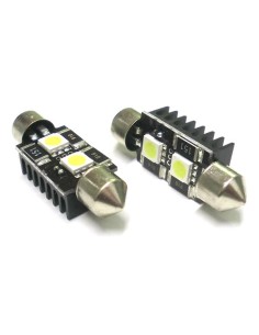 Lampada Led Siluro Canbus No Errore T11 C5W 39mm 2 SMD 5050 12V Luci Targa Con Resistenza 2