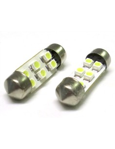 Lampada Led Siluro T11 C5W 31mm 6 Smd Bianco Ghiaccio 12V Luci Targa