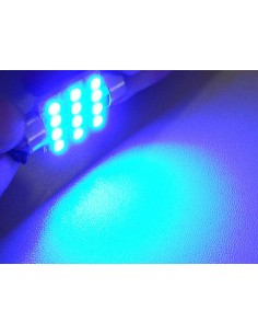 Lampada Led Siluro T11 C5W 42mm 12 Smd Colore Blue 12V Luci Targa e Lettura 2