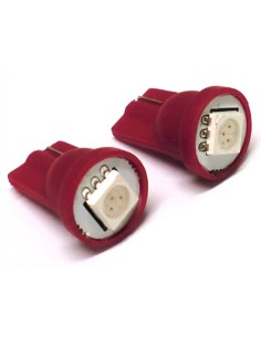 Lampada Led T10 W5W 1 Smd 5050 Rosso 12V