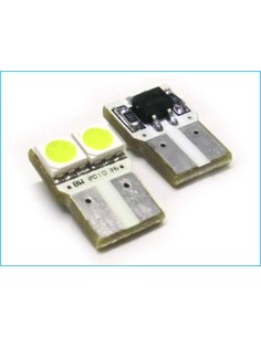 Lampada Led T10 W5W 2 Smd 5050 No Polarita Luci Targa Portiere Auto 12V Bianco