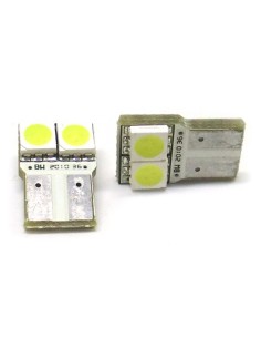 Lampada Led T10 W5W 2 Smd 5050 No Polarita Luci Targa Portiere Auto 12V Bianco 2
