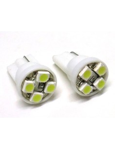 Lampada Led T10 W5W 4 Smd Bianco Luci di Posizione 12V