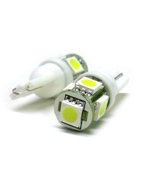 Lampada Led T10 W5W 5 Smd 5050 Bianco 12V