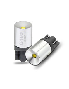 Lampada Led T10 W5W Canbus Pro 12V 3W Chip Cree XBD No Errore Luci Posizione 90 Gradi Bianco