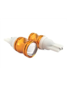 Lampada Led T10 W5W Canbus Pro No Polarita 12V 3W Chip Cree Con Anello Dissipatore Oro Super Luminoso Frontale