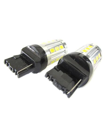 Lampada Led T20 W21W 7440 21 Smd 5730 Super Bianco Luminoso Luci Retromarcia Frecce Auto 12V Senza Polarita