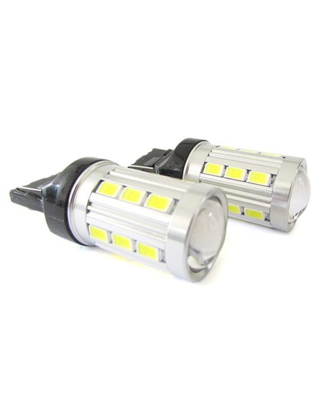 Lampada Led T20 W21W 7440 21 Smd 5730 Super Bianco Luminoso Luci Retromarcia Frecce Auto 12V Senza Polarita