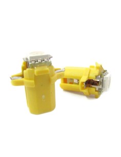 Lampada Led T5 B8.3D B8,3D Colore Giallo Yellow Luci Cruscotto e Strumentazione 12V 2