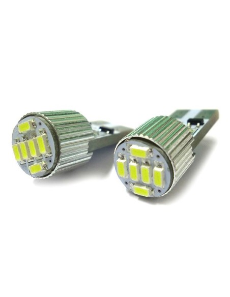 Lampadina Led Canbus T10 W5W 6 SMD 3104 Frontale No Errore Computer Di Bordo