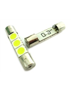Lampadina Led Micro Siluro 12V T11 28mm 3 Smd 5050 Bianco Per Luci Di Cortesia Nel Parasole