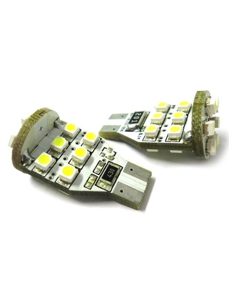 Lampadina Led T15 18 Smd 3528 Luci Posizione 12V Bianco 6000K