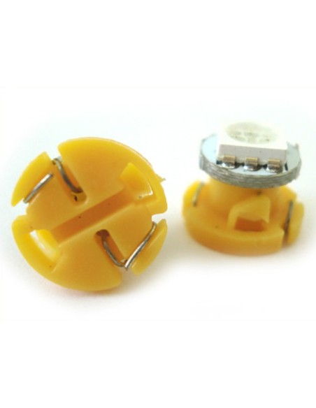Lampadina Led T4.7 1 Smd 5050 Giallo Arancione Luce Cruscotto e Strumentazione 12V DC