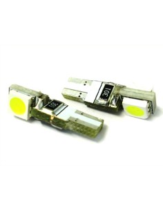 Lampadina Led T5 Canbus W1,2W 2 Smd 5050 Luci Cruscotto e Strumentazione 12V Bianco