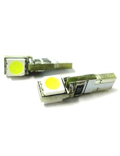 Lampadina Led T5 Canbus W1,2W 2 Smd 5050 Luci Cruscotto e Strumentazione 12V Bianco 2