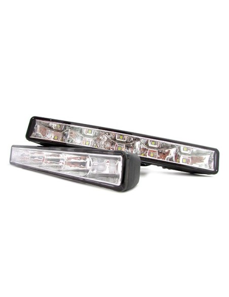 Luci Diurne Led DRLs 12V 24V 5W Dimmerabile Funzione Frecce e Ritardo Spegnimento IP65 Omologato E8 E4 R87