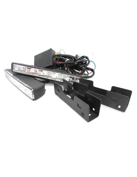 Luci Diurne Led DRLs 12V 24V 5W Dimmerabile Funzione Frecce e Ritardo Spegnimento IP65 Omologato E8 E4 R87