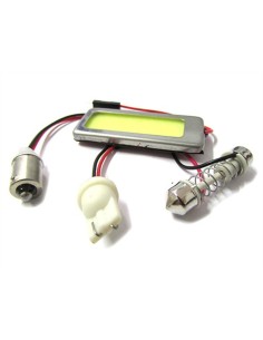 Pannello Lampada Led COB 36 Chip 12V 7,2W 52X22mm Siluro T11 Regolabile T10 W5W BA9S T4W 2