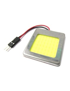 Pannello Lampada Led COB 48 Chip 12V 9,6W 42X37mm Siluro T11 Regolabile T10 W5W BA9S T4W 2