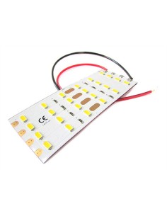 Pannello Plafoniera Led Flessibile 12V 8W Bianco Caldo 10cm Per Luci Abitacolo Cassone Furgone Camper 24 Smd 5730