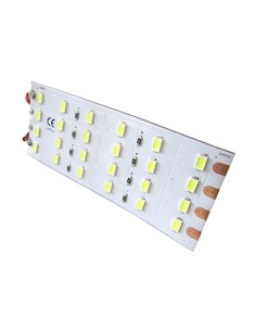 Pannello Plafoniera Led Flessibile 24V 8W Bianco Caldo 10cm Per Luci Abitacolo Cassone Cabina Camion Barca