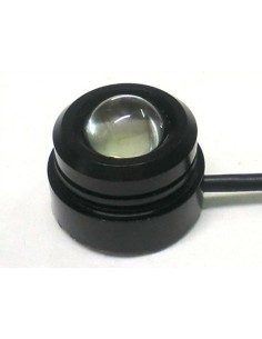 Power Led A Bottone 1,5W 12V Bianco Freddo Dissipatore Alluminio Per DRL Daylight