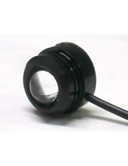 Power Led A Bottone 1,5W 12V Bianco Freddo Dissipatore Alluminio Per DRL Daylight